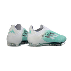 Chuteira Campo FG Adidas F50 Elite Sem Cadarço Branca, Vermelha e Verde