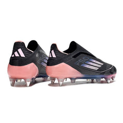 Chuteira Campo Molhado SG Adidas F50 Elite Sem Cadarço Preta e Rosa Infantil