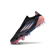 Chuteira Campo Molhado SG Adidas F50 Elite Sem Cadarço Preta e Rosa Infantil