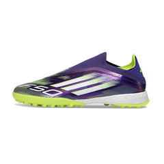 Chuteira Society TF Adidas F50 Sem Cadarço Elite Roxa e Branca