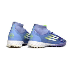 Chuteira Society TF Adidas F50 Cano Médio Elite Pack Sparkfusion Blue