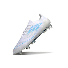 Chuteira Campo Molhado SG Adidas F50 Primeknit Elite Branca e Azul-Clara