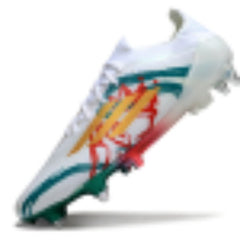 Chuteira Campo Molhado SG Adidas F50 Primeknit Elite Branca, Vermelha e Verde