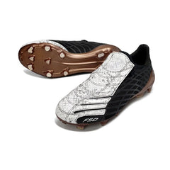 Chuteira Campo FG Adidas F50 Spider Preta, Branca e Bronze