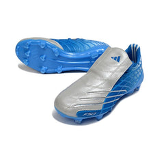 Chuteira Campo FG Adidas F50 Spider Azul e Prateada