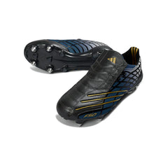 Chuteira Campo Molhado SG Adidas F50 Spider Dourada, Branca e Preta