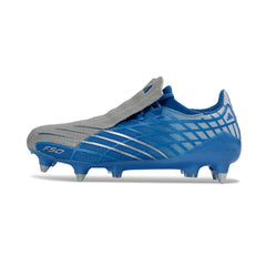 Chuteira Campo Molhado SG Adidas F50 Spider Azul-Clara e Prateada