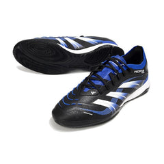 Chuteira Futsal IC Adidas Predator 25 Elite Preta Azul e Branca Indoor