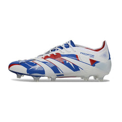 Chuteira Campo FG Adidas Predator 25 Elite Azul e Branca