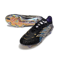 Chuteira Campo FG Adidas Predator 26 Elite Preta e Prateada