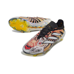 Chuteira Campo FG Adidas Predator 26 Elite Preta, Branca e Laranja