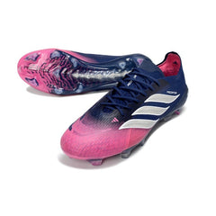 Chuteira Campo FG Adidas Predator 26 Elite Azul e Rosa