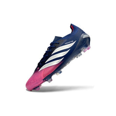 Chuteira Campo FG Adidas Predator 26 Elite Azul e Rosa