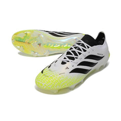 Chuteira Campo FG Adidas Predator 26 Elite Fluorescent Verde, Preto e Branco