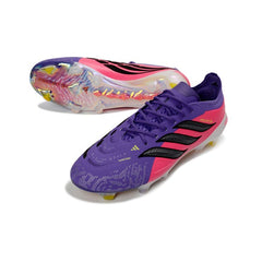 Chuteira Campo FG Adidas Predator 26 Elite Rosa e Roxa