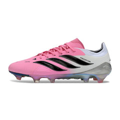 Chuteira Campo FG Adidas Predator 26 Elite Rosa e Branca