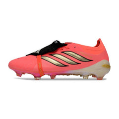 Chuteira Campo FG Adidas Predator 26 Elite Com Língua Rosa-Salmão Infantil