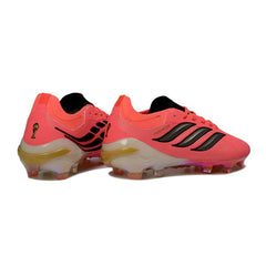 Chuteira Campo FG Adidas Predator 26 Elite Rosa-Salmão Infantil