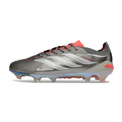 Chuteira Campo FG Adidas Predator 26 Elite Prateado e Branco