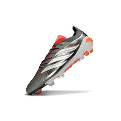Chuteira Campo FG Adidas Predator 26 Elite Cinza, Laranja e Branca