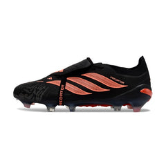 Chuteira Campo FG Adidas Predator 26 Elite Com Língua Preta e Laranja