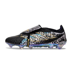 Chuteira Campo FG Adidas Predator 26 Elite Com Língua Preta e Branca