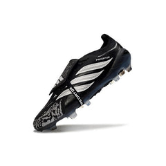 Chuteira Campo FG Adidas Predator 26 Elite Com Língua Preta e Branca