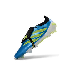 Chuteira Campo FG Adidas Predator 26 Elite Com Língua Azul, Branca e Preta Infantil