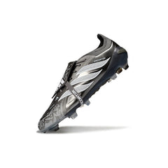 Chuteira Campo FG Adidas Predator 26 Elite Com Língua Cinza