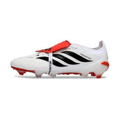 Chuteira Campo FG Adidas Predator 26 Elite Com Língua Laranja e Branca