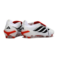Chuteira Campo FG Adidas Predator 26 Elite Com Língua Laranja e Branca