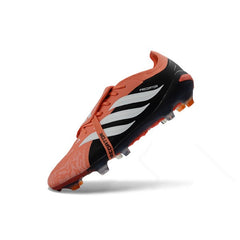 Chuteira Campo FG Adidas Predator 26 Elite Com Língua Laranja, Branca e Preta