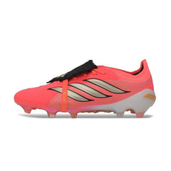 Chuteira Campo FG Adidas Predator 26 Elite Com Língua Rosa e Preto