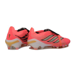 Chuteira Campo FG Adidas Predator 26 Elite Com Língua Rosa e Preto