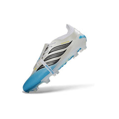 Chuteira Campo FG Adidas Predator 26 Elite Com Língua Branca e Azul