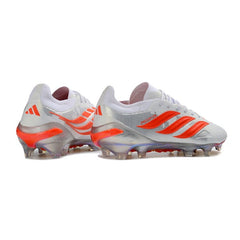Chuteira Campo FG Adidas Predator 26 Elite Branco e Laranja