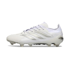 Chuteira Campo FG Adidas Predator 26 Elite Branca e Prateada