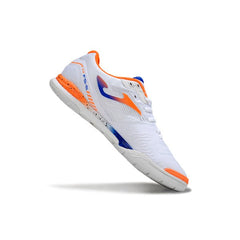Chuteira Futsal IC Joma Regate Rebound Branca, Laranja e Azul