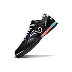 Chuteira Futsal IC Joma Top Flex 24 Preta Azul-Clara e Rosa