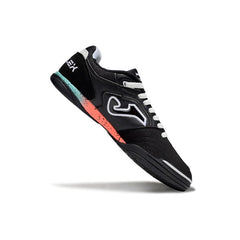 Chuteira Futsal IC Joma Top Flex 24 Preta Azul-Clara e Rosa
