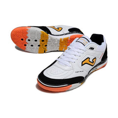 Chuteira Futsal IC Joma Top Flex Rebound Branca Preta e Laranja