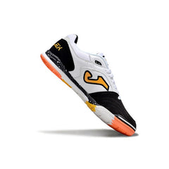 Chuteira Futsal IC Joma Top Flex Rebound Branca Preta e Laranja