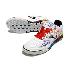 Chuteira Futsal IC Joma Top Flex Rebound Branca Vermelha e Azul