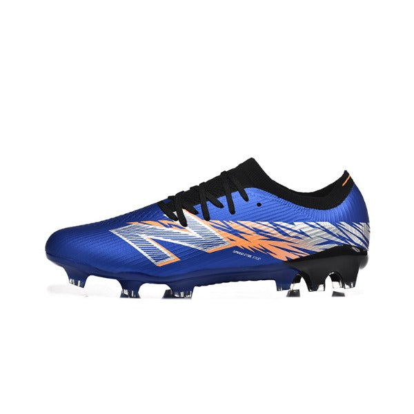 Chuteira Campo FG New Balance Furon Team V8 Azul e Laranja
