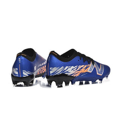 Chuteira Campo FG New Balance Furon Team V8 Azul e Laranja