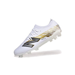 Chuteira Campo FG New Balance Furon Team V8 Branca e Dourada