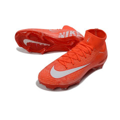 Chuteira Campo FG Nike Air Zoom Mercurial Superfly 10 Elite Laranja e Branca