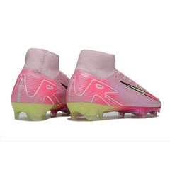 Chuteira Campo FG Nike Air Zoom Mercurial Superfly 10 Elite Rosa e Verde-Clara