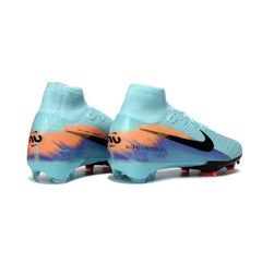Chuteira Campo FG Nike Air Zoom Mercurial Superfly 9 Elite Azul-Clara Infantil