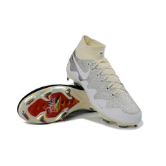 Chuteira Campo Sintético AG Nike Air Zoom Mercurial Superfly 9 Elite Prateada e Preta Infantil Pack Peak Ready